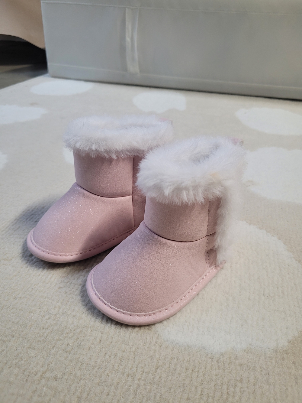 Carter's Pink Faux-Fur Cuffed Baby Boots